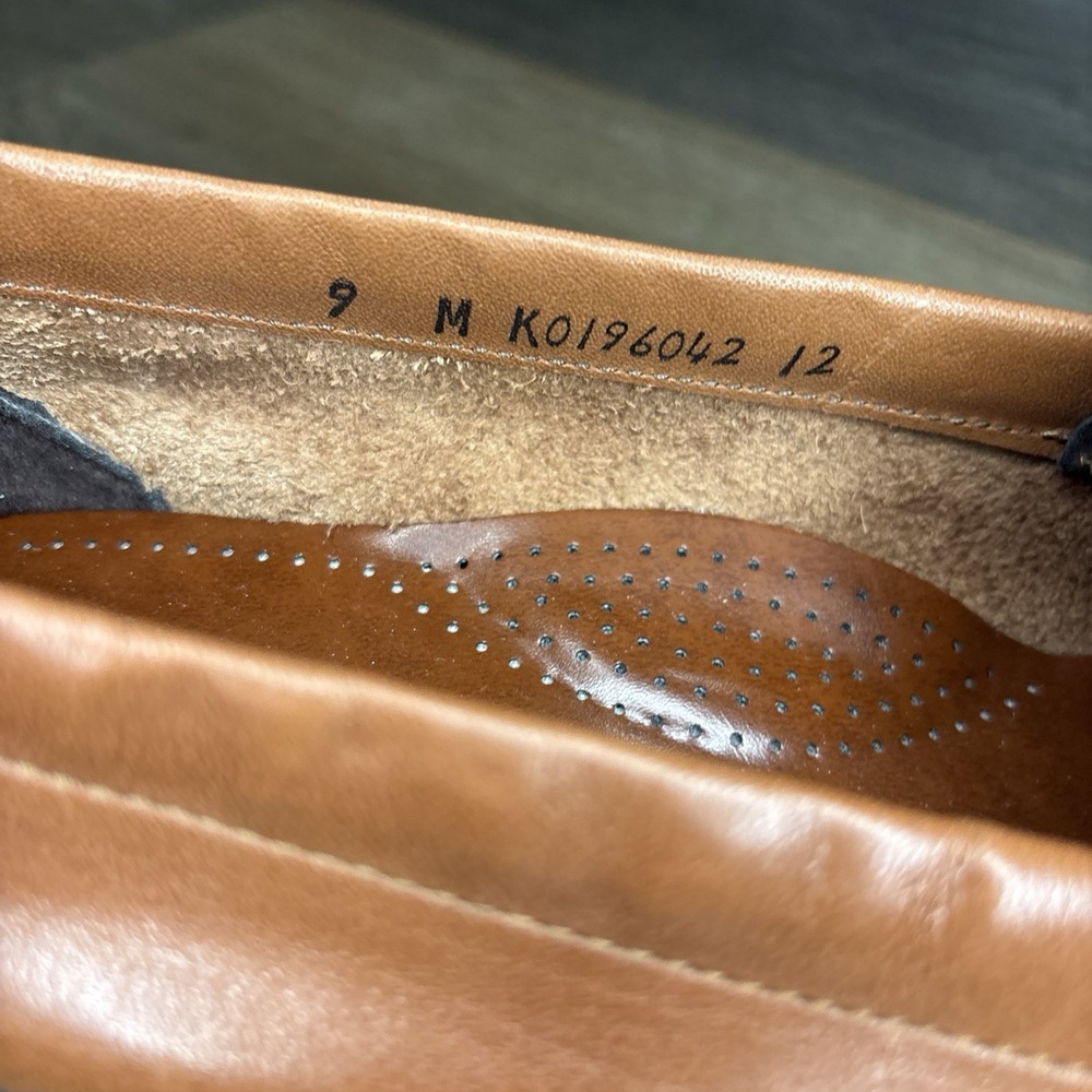 SAS Leather Slip On Shoes 9 M Weave Loafer Chestnut Brown Tripad Comfort - Picture 12 of 12